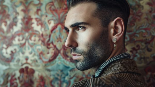 Boucles d'oreilles aimant pour homme : comment les porter ?